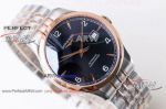 Perfect Replica MK Factory Longines Record Two Tone Rose Gold Black Dial Mens Watches